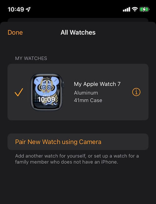 unpair apple watch