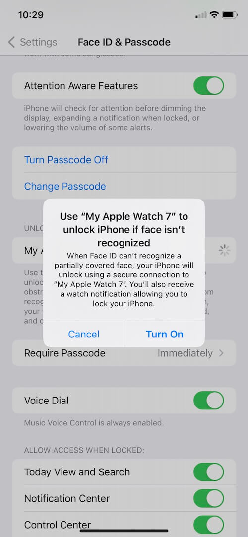 use apple watch to unlock iPhone