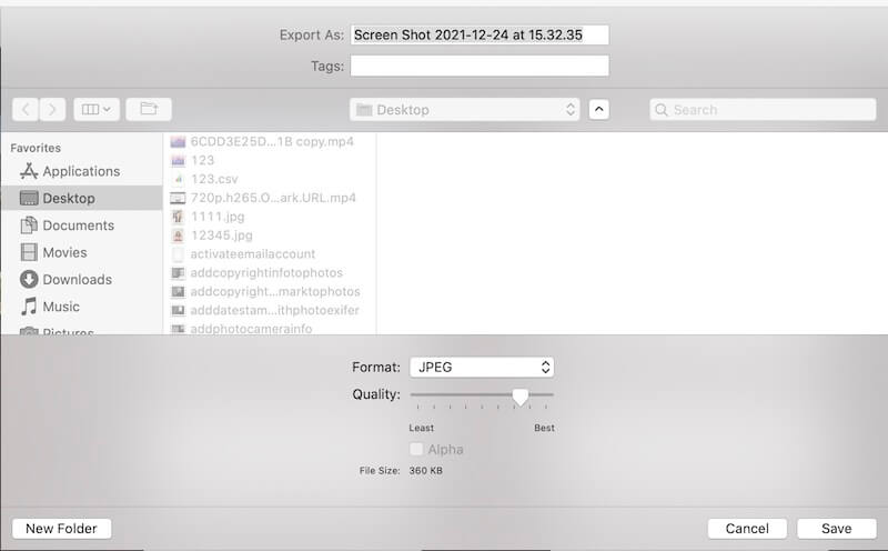 Resize file size by changing different image format