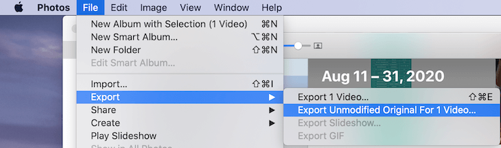 tool for exporting videos from mac photos