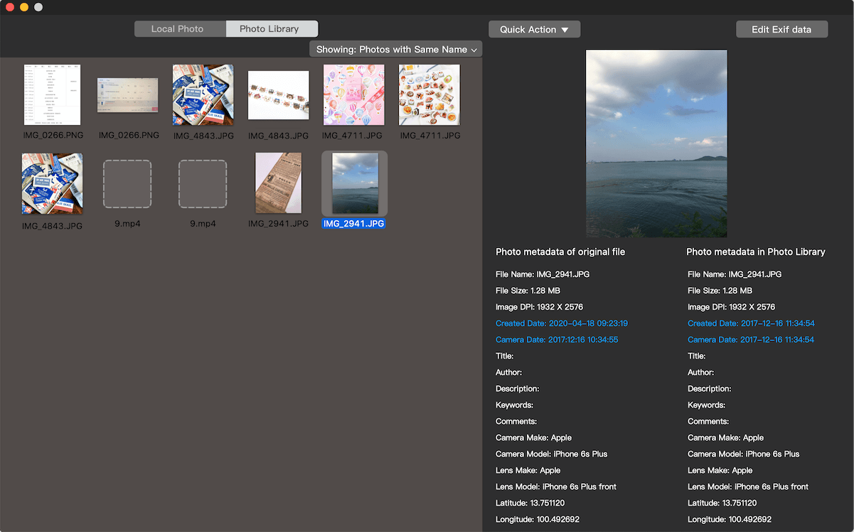 photos with same file name