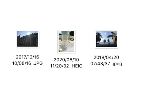 renamed photos with shooting date time