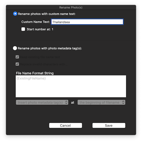 rename photos with custom text