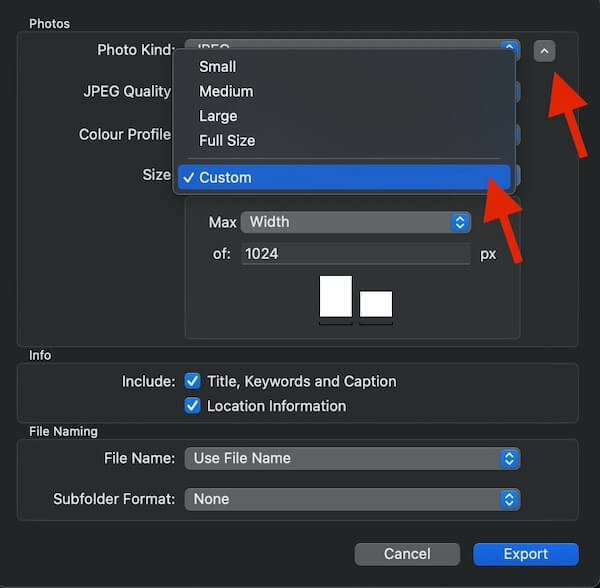 Resize file size by changing different image format