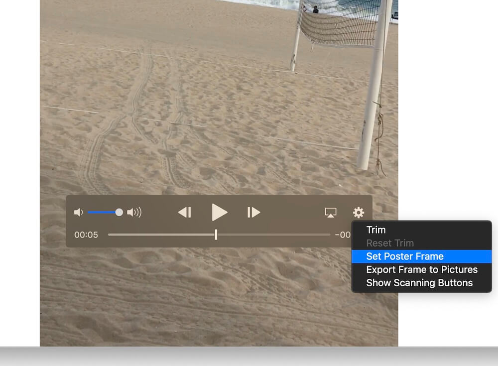 Set Video Thumbnail in Photos