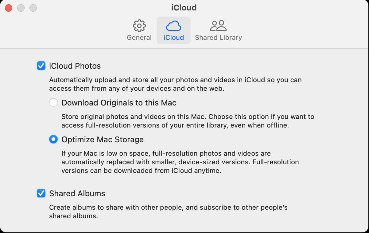 turn on iCloud Photos on Mac