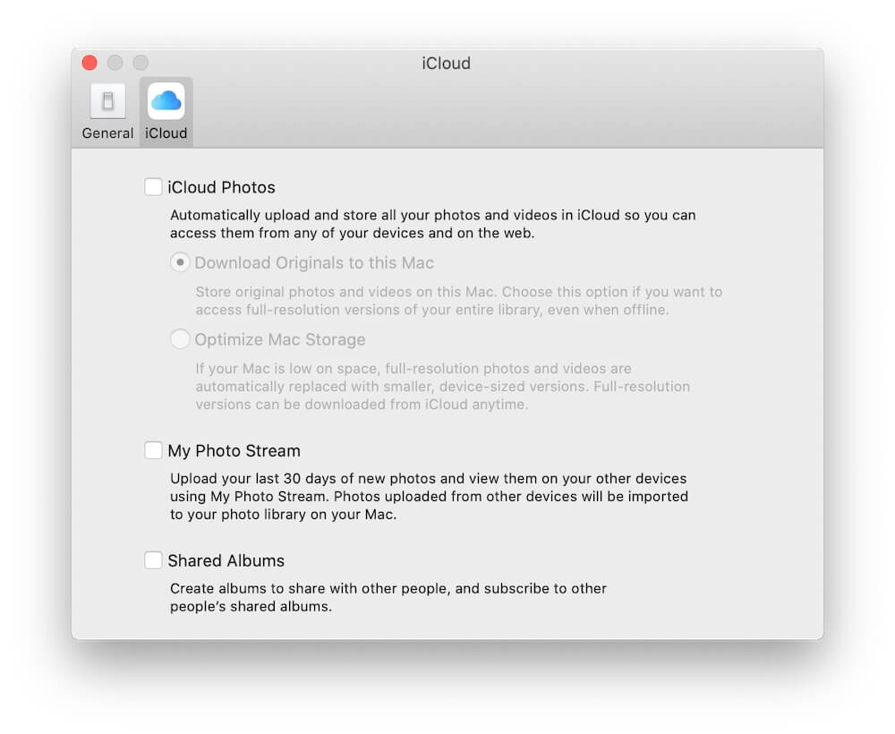 sort iCloud photos by File Size