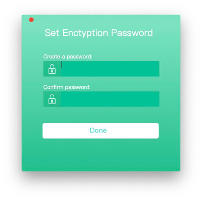 set an encryption password for SafeBox