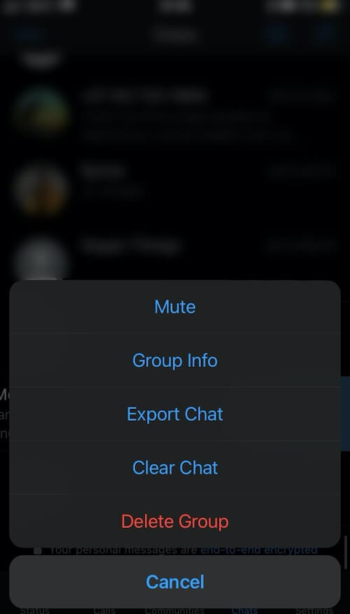 Remove WhatsApp group