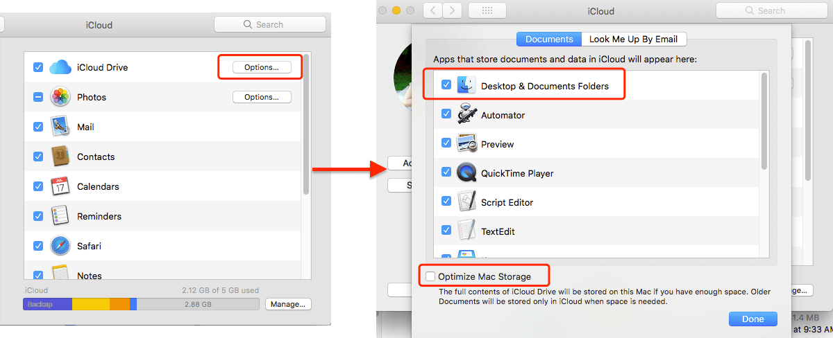 Turn off iCloud documents and data from iCloud Drive