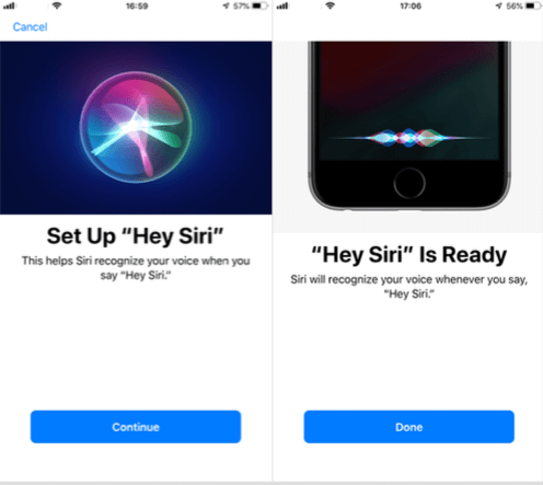 setup siri for iPhone