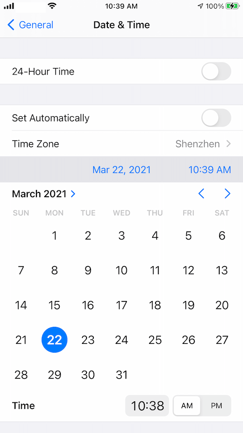 Set Date and Time Automatic